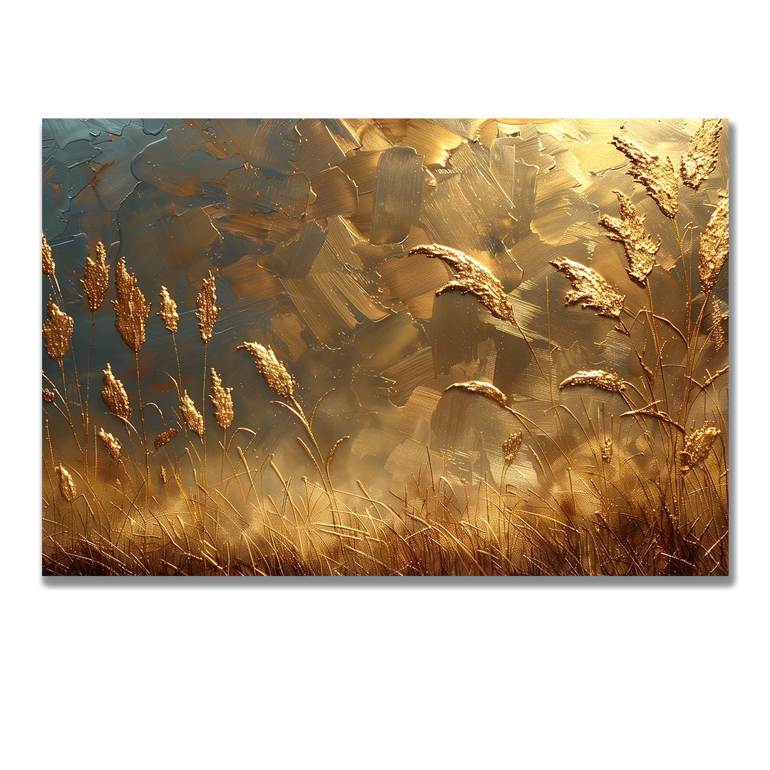 Tablou Canvas camp de grau aurit la apus cald si vibrant | The Print Studio