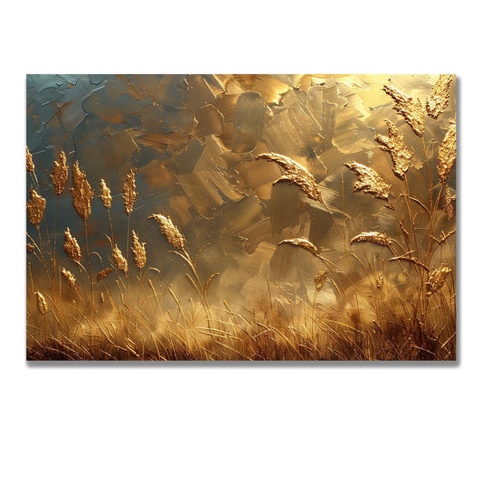 Tablou Canvas camp de grau aurit la apus cald si vibrant | The Print Studio