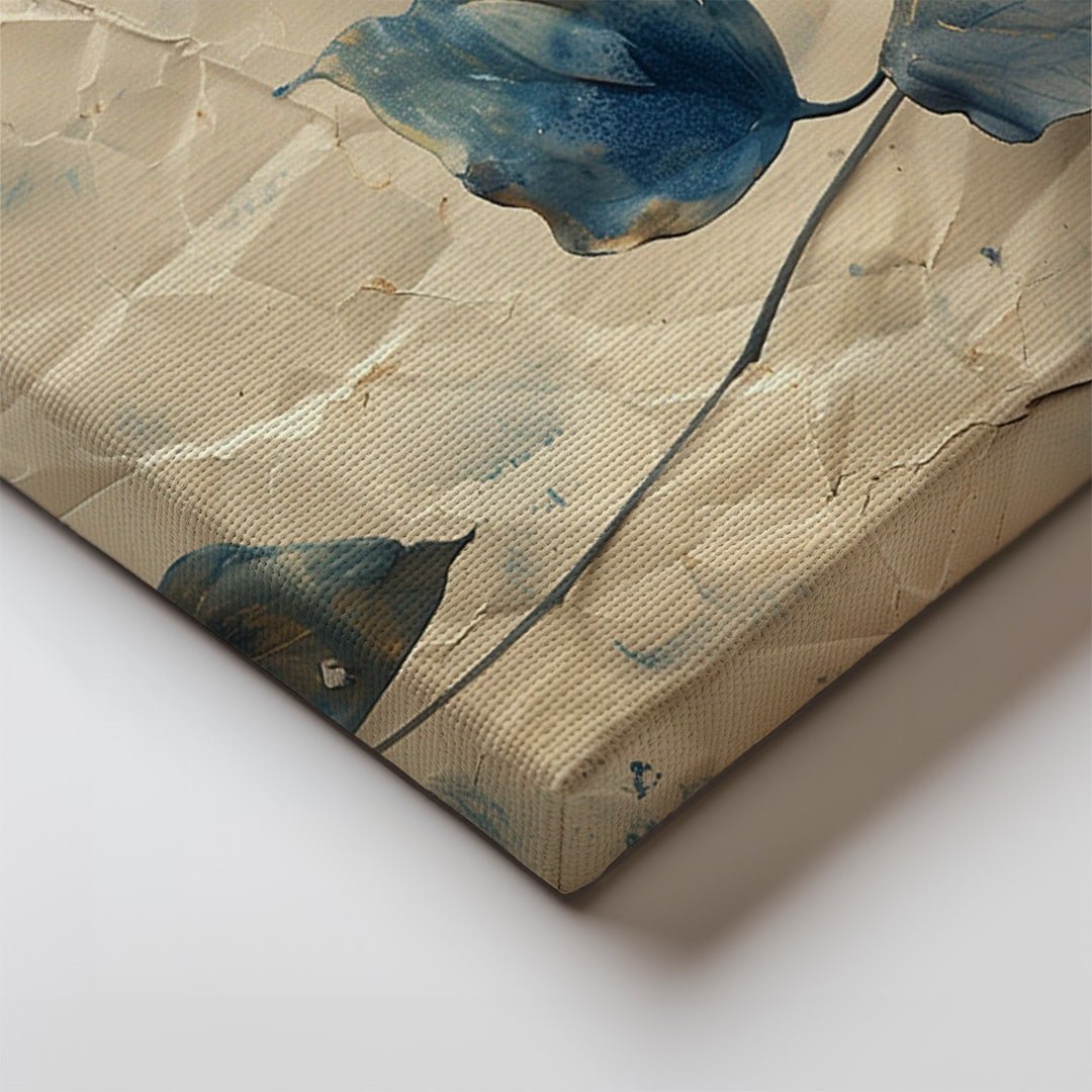 Tablou Canvas floare albastra eleganta, textura abstracta | The Print Studio