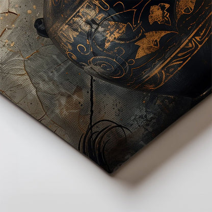 Tablou Canvas cocos langa vaza din ceramica veche, surpriza antichitatii | The Print Studio