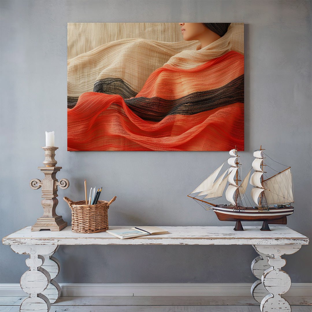 Tablou Canvas eleganta texturilor drapate in culori abstracte | The Print Studio