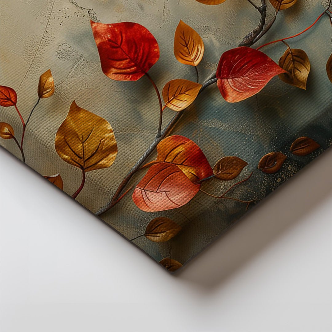 Tablou Canvas frunze aramii si ramuri toamna vibranta | The Print Studio