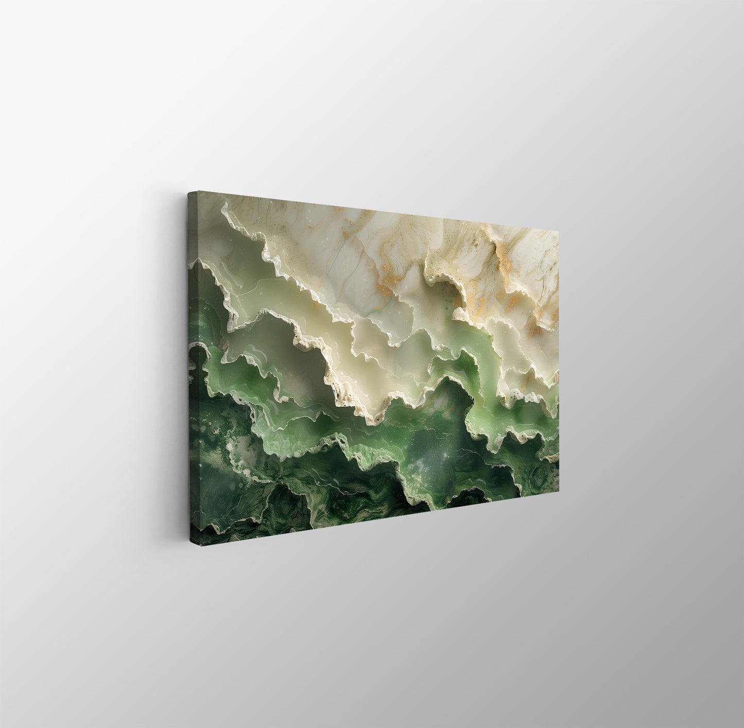Tablou Canvas verde marmura stratificata | The Print Studio