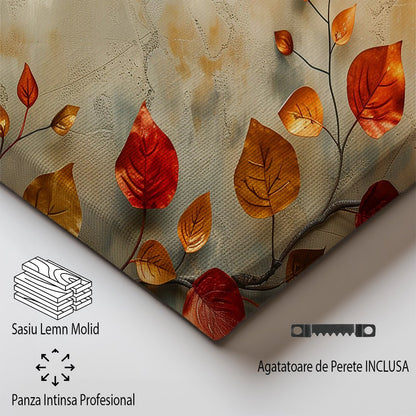 Tablou Canvas frunze aramii si ramuri toamna vibranta | The Print Studio