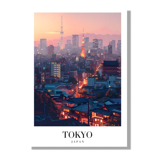 Tablou Canvas Tokyo asfintit vibrant in culori realiste | The Print Studio
