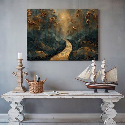 Tablou Canvas Rauri printre paduri aurii de vis | The Print Studio