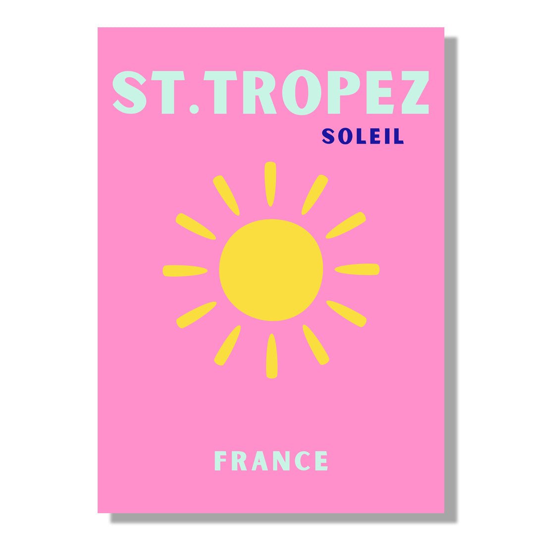 Tablou Canvas St. Tropez soare vibrant in stil modern | The Print Studio