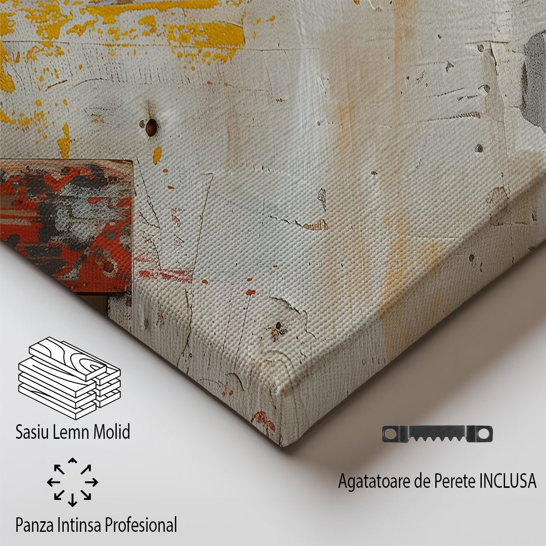 Tablou Canvas banca rustica inconjurata de flori vibrante | The Print Studio