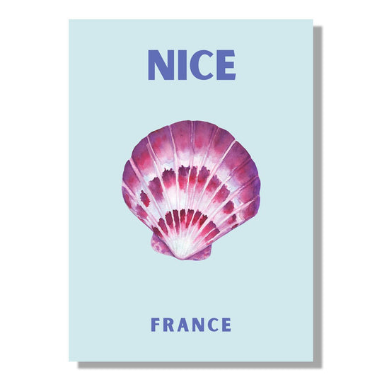 Tablou Canvas scoica albastra in stil minimalist calmant | The Print Studio