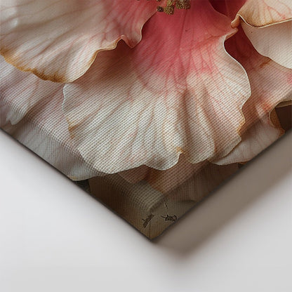 Tablou Canvas floare roz delicata cu detalii realiste | The Print Studio