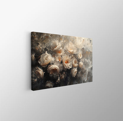 Tablou Canvas flori albe delicate si realistice | The Print Studio