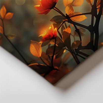 Tablou Canvas pasare delicata printre flori si ramuri de primavara | The Print Studio
