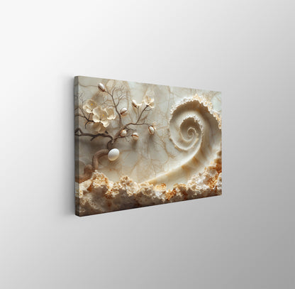 Tablou Canvas copac inflorit scaldat in valuri de culoare | The Print Studio