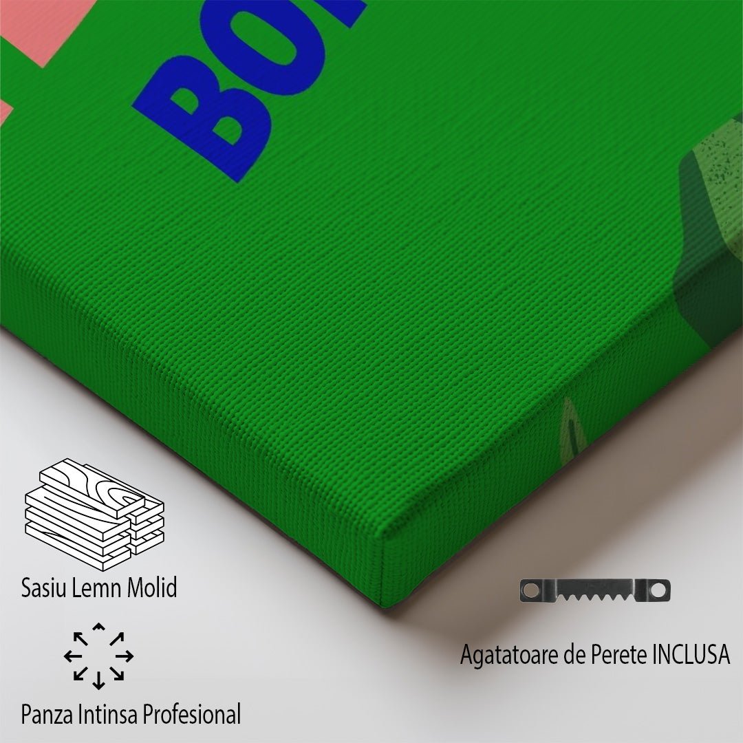 Tablou Canvas Ibiza plaja exotica de vis in stil retro | The Print Studio