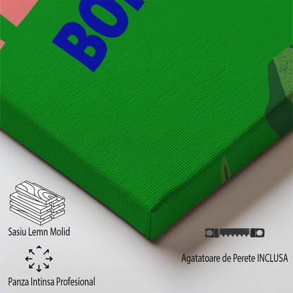 Tablou Canvas Ibiza plaja exotica de vis in stil retro | The Print Studio