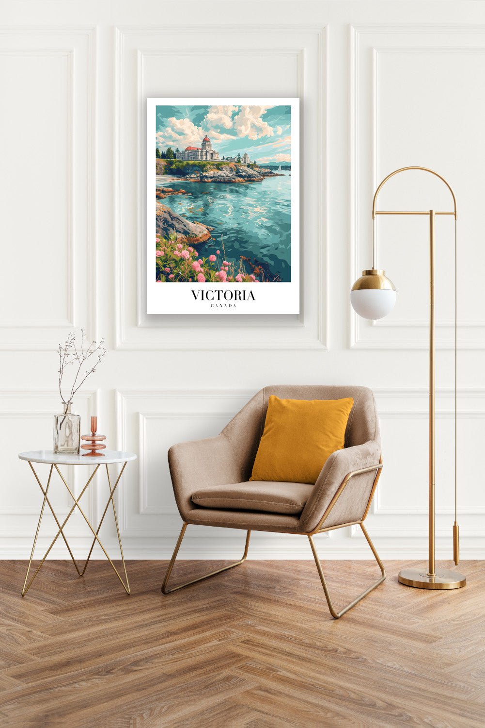 Tablou Canvas Print mare arhitectura Victoria Canada, stil impresionist