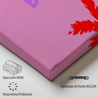 Tablou Canvas palmieri Malibu in culori vibrante pop-art | The Print Studio