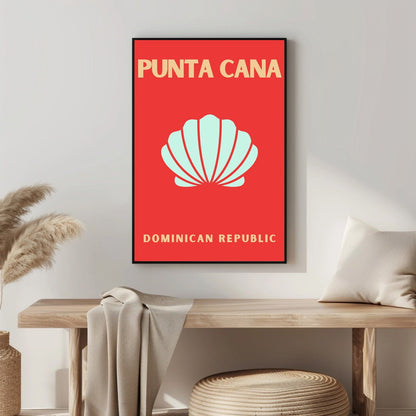 Tablou Canvas Print scoica Punta Cana rosu captivant stil minimalist