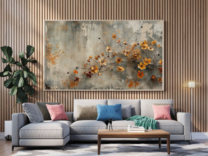 Tablou Canvas ramuri portocalii abstracte in stil Art Nouveau | The Print Studio