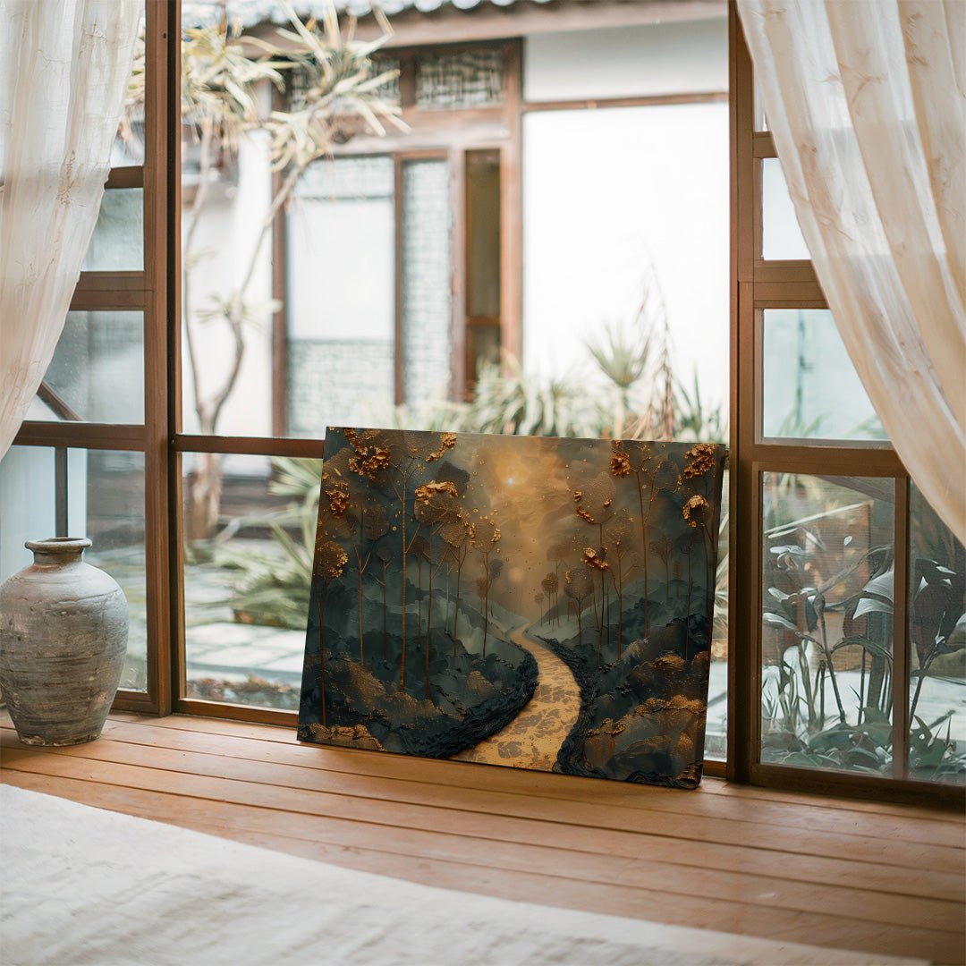 Tablou Canvas Rauri printre paduri aurii de vis | The Print Studio