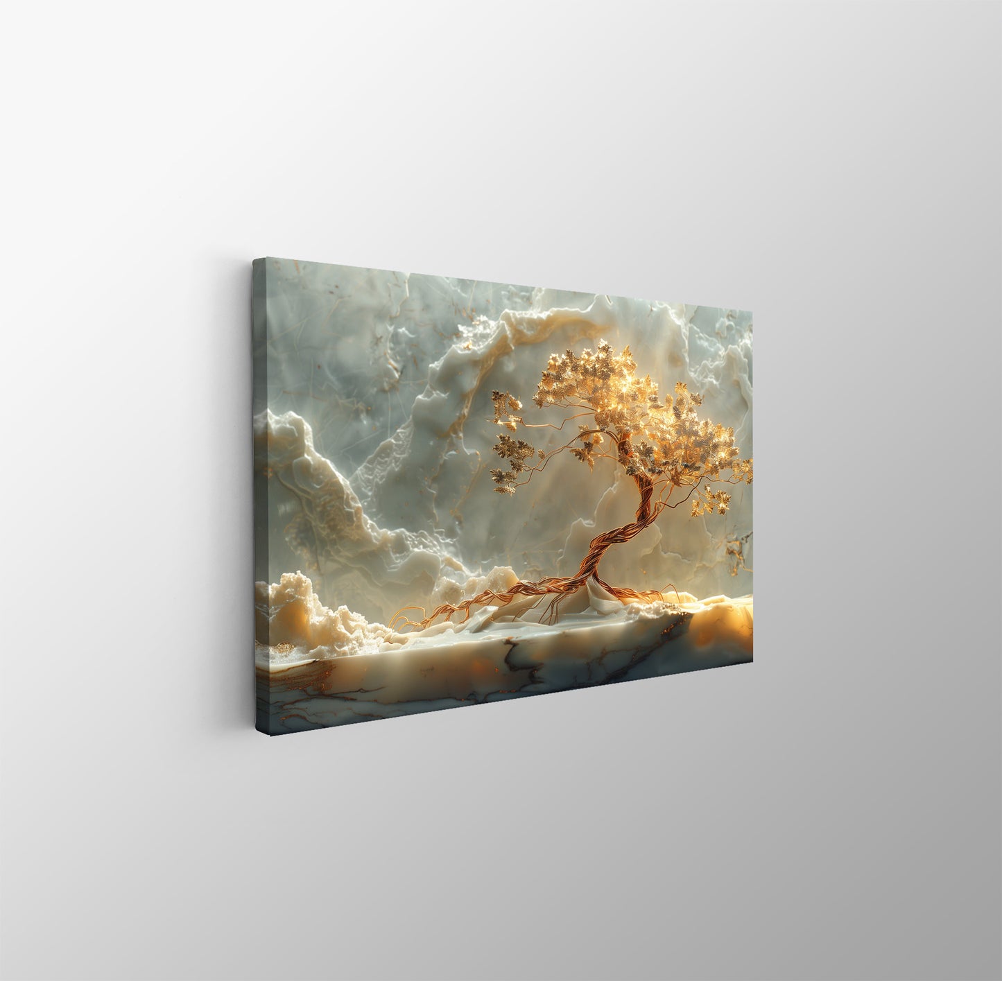 Tablou Canvas copac auriu scaldat in lumina naturala | The Print Studio