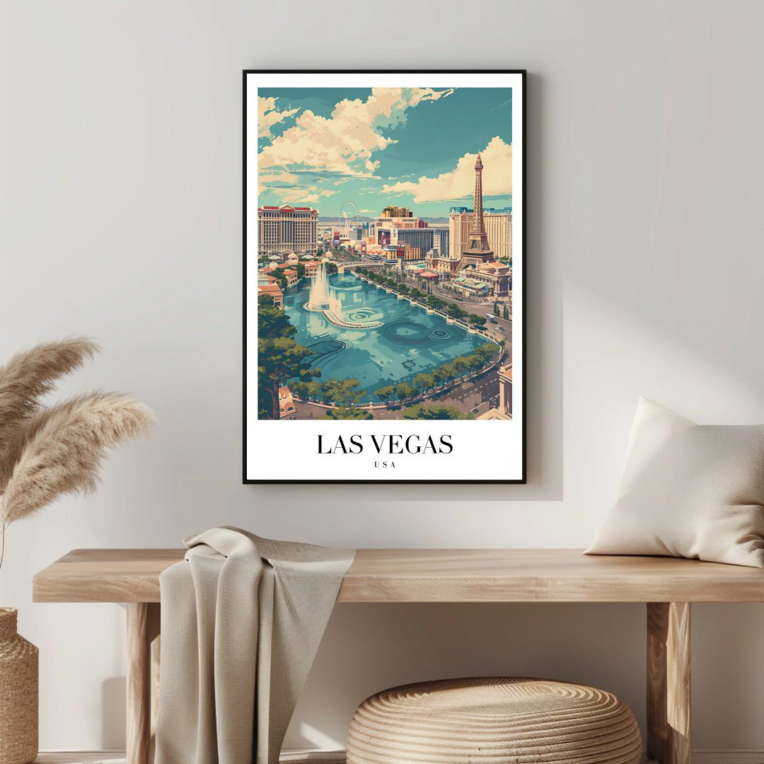 Tablou Canvas Las Vegas cer senin si fantani vibrante | The Print Studio