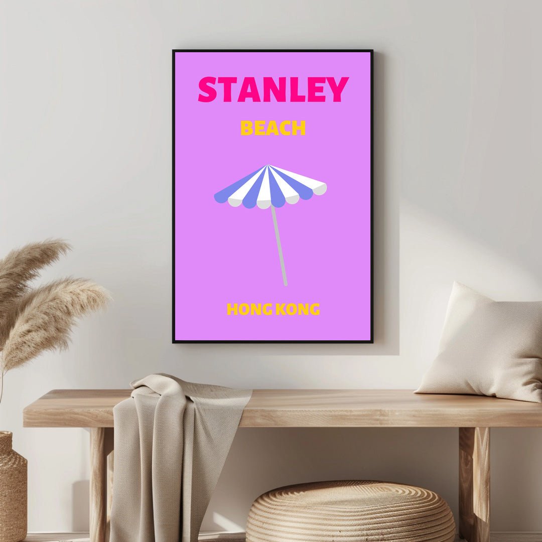 Tablou Canvas plaja Stanley Hong Kong serene cu umbrela | The Print Studio