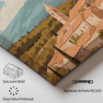 Tablou Canvas Print oras Provence lavanda dealuri, stil pictural