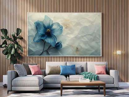 Tablou Canvas floare albastra textura delicata fundal abstract | The Print Studio