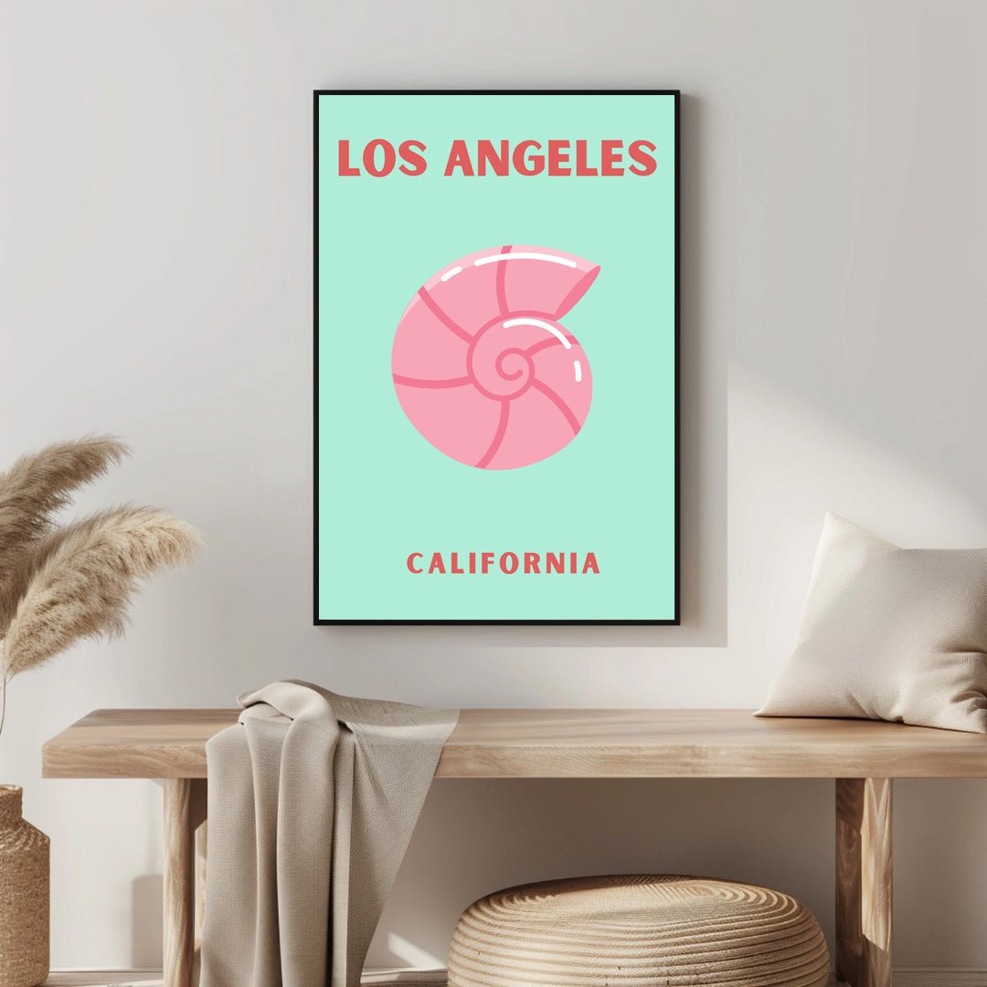 Tablou Canvas scoica roz minimalista, peisaj los Angeles | The Print Studio