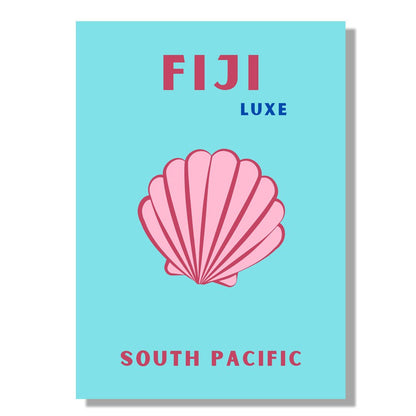 Tablou Canvas elegant scoica roz pe nisip din Fiji | The Print Studio