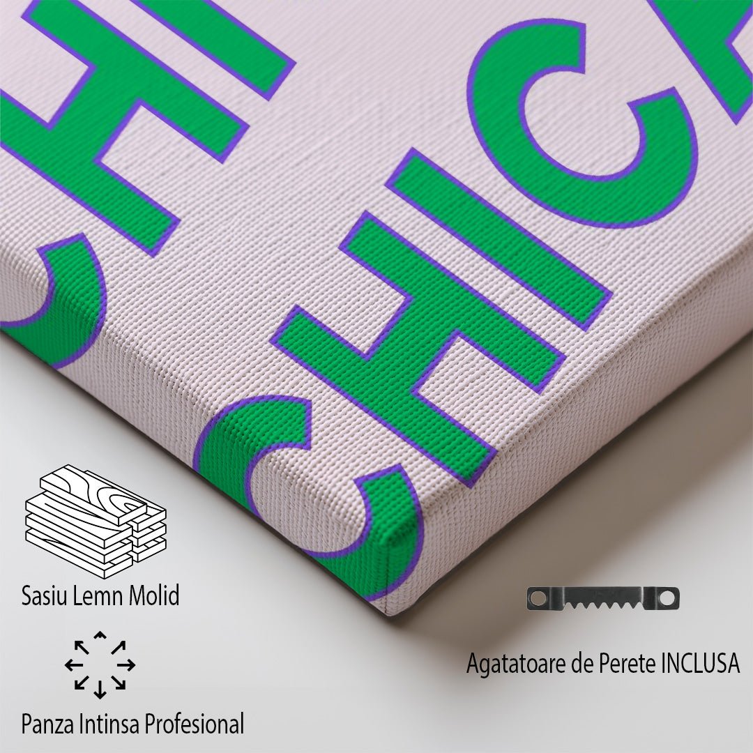 Tablou Canvas skyline Chicago vibrant stil pop-art | The Print Studio