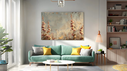 Tablou Canvas flori pastel delicate pe fundal natural realist | The Print Studio