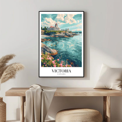 Tablou Canvas Print mare arhitectura Victoria Canada, stil impresionist