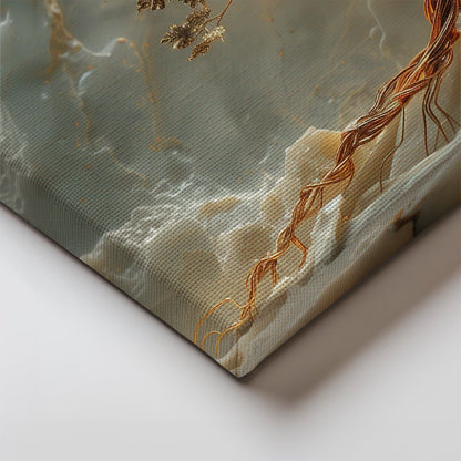 Tablou Canvas copac auriu scaldat in lumina naturala | The Print Studio