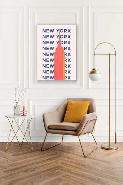 Tablou Canvas Print Empire State New York vibrant stil pop-art