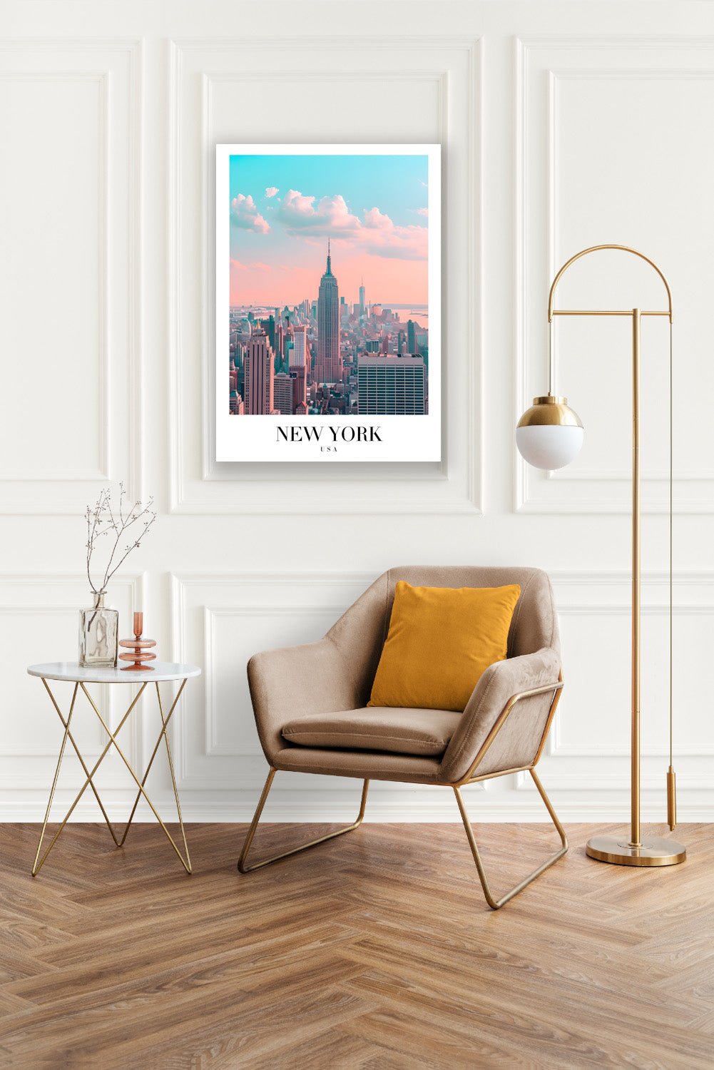 Tablou Canvas Print New York epic, cladiri inalte, cer pastelat, stil modern