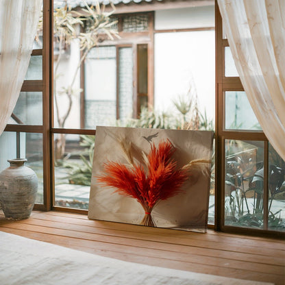 Tablou Canvas Buchet Iarba Pampas Decor Minimalist Realist | The Print Studio