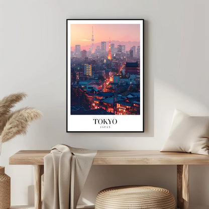 Tablou Canvas Tokyo asfintit vibrant in culori realiste | The Print Studio