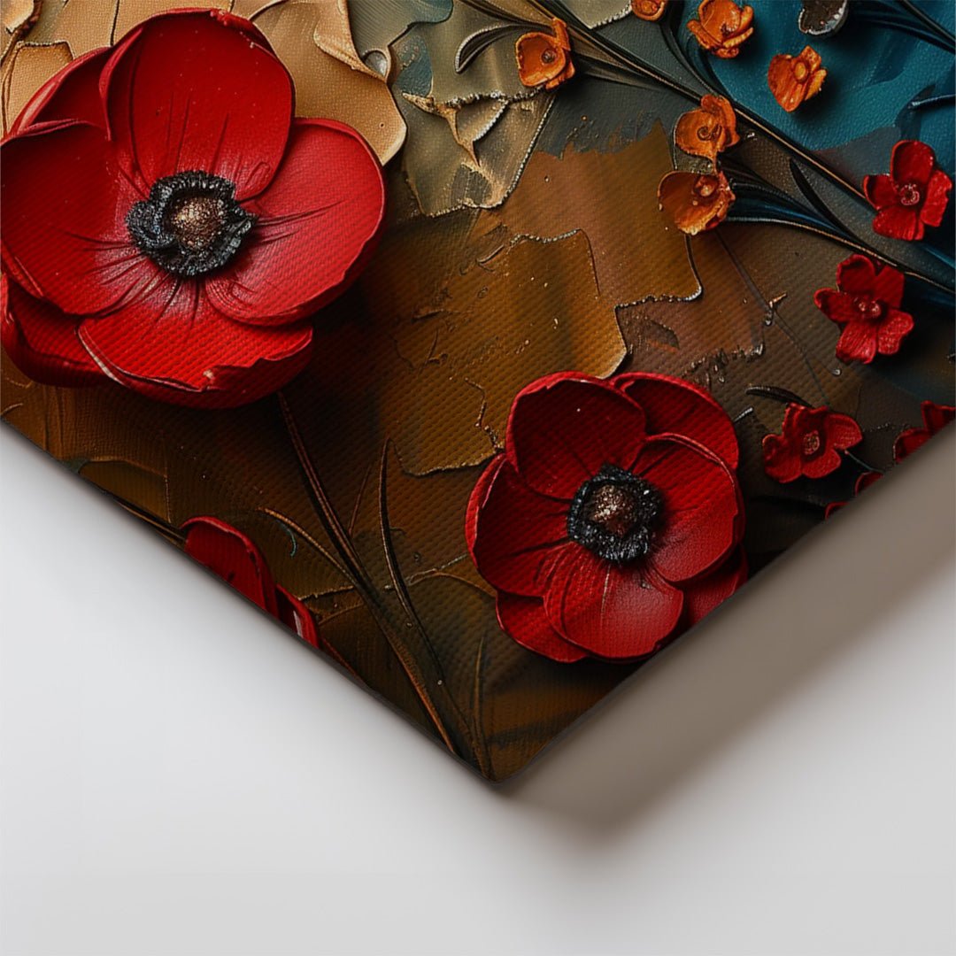 Tablou Canvas flori multicolore intr-un camp cu textura vibranta | The Print Studio