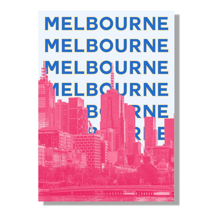 Tablou Canvas Melbourne orizont urban culori vibrante pop-art | The Print Studio