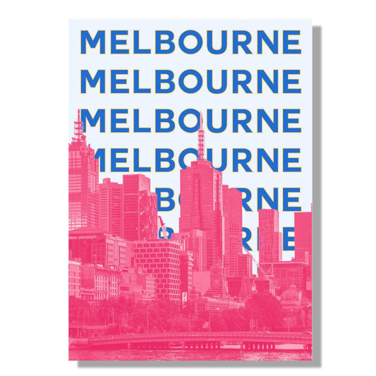 Tablou Canvas Melbourne orizont urban culori vibrante pop-art | The Print Studio