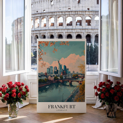 Tablou Canvas Print Frankfurt oras vibrant rau, stil modern