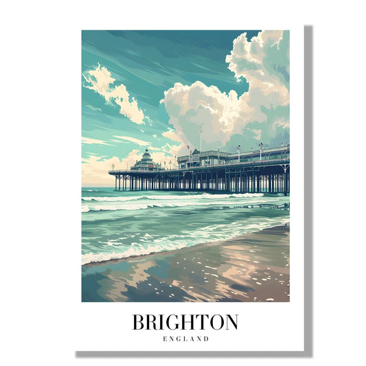 Tablou Canvas valuri moi pe nisip sub cer senin artistic | The Print Studio