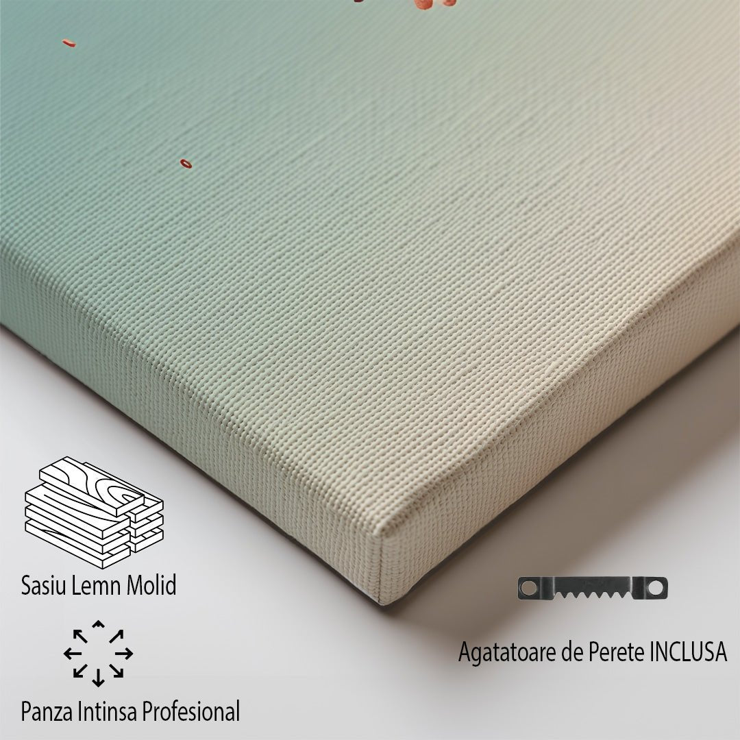 Tablou Canvas peisaj Geneva cu flori pastelate in stil vintage | The Print Studio