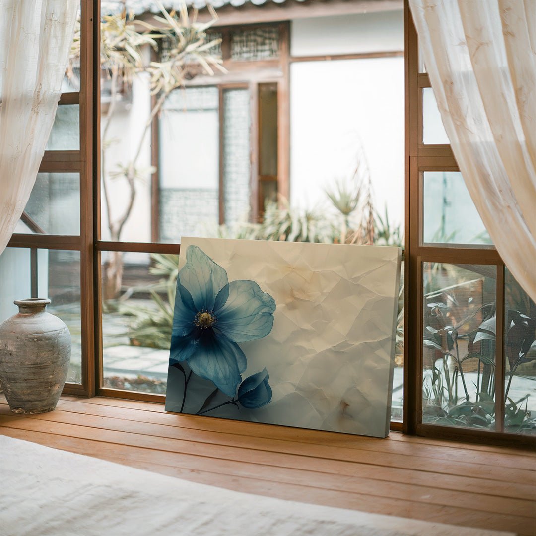 Tablou Canvas floare albastra textura delicata fundal abstract | The Print Studio