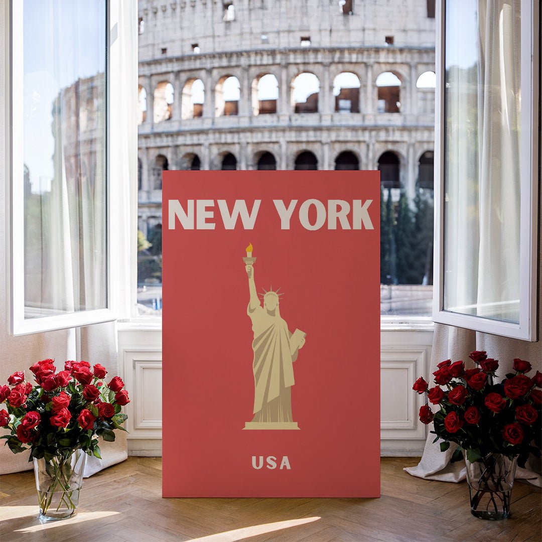 Tablou Canvas Print Statuia Libertatii New York iconic, stil minimalist