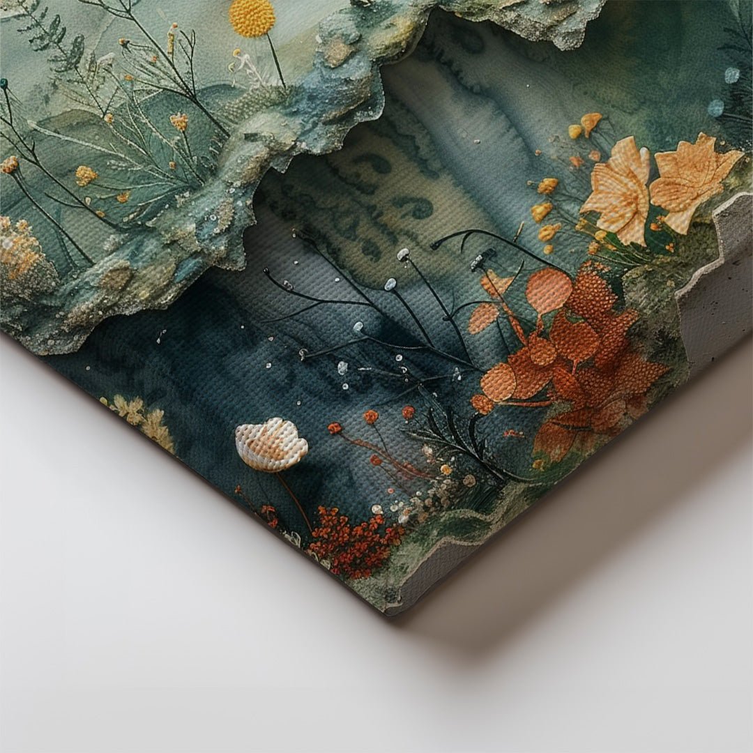 Tablou Canvas flori pastel abstracte in linii naturale | The Print Studio