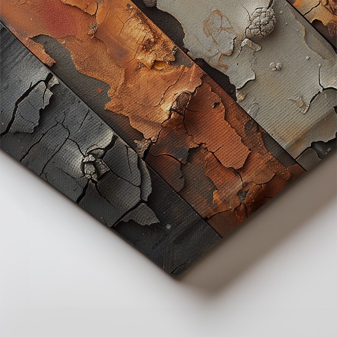 Tablou Canvas Metal Ruginit in Stil Abstract | The Print Studio