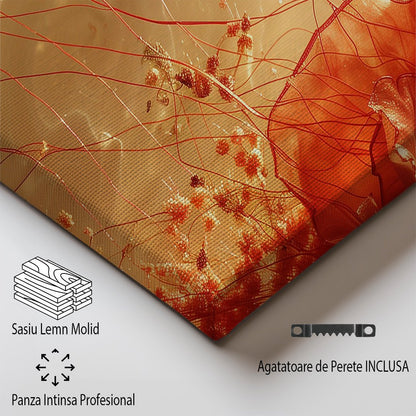 Tablou Canvas floare rosie delicata pe fond luminos abstract | The Print Studio